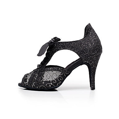 Lace Ladies Dance Shoes | Glitter | Women's Latin Ballroom Dance Shoes | Gold | Silver | Black | Danceshoesmart