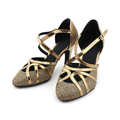 Women's Modern Dance Shoes | Ballroom Shoes | Sparkling Glitter Dance Shoes | Bronze Gold | Danceshoesmart