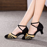<transcy>Zapatos de baile latino para mujer | Zapatos de baile de salón modernos de terciopelo | Zapatos de Salsa Tango | Danceshoesmart</transcy>
